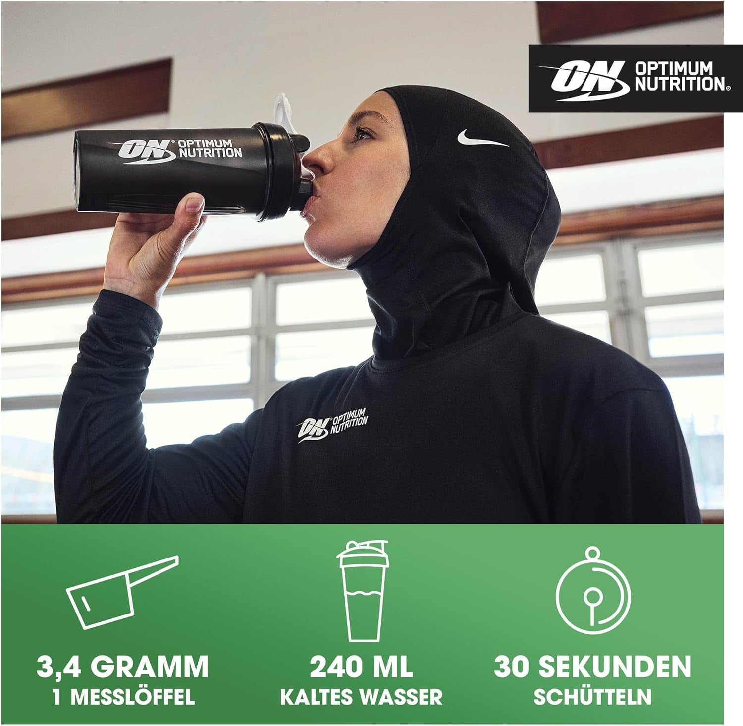 Optimum Nutrition Mikronisiertes Kreatin-Pulver, 100% Reines Kreatin-Monohydrat, Ohne Geschmack, 186 Portionen, 634 G