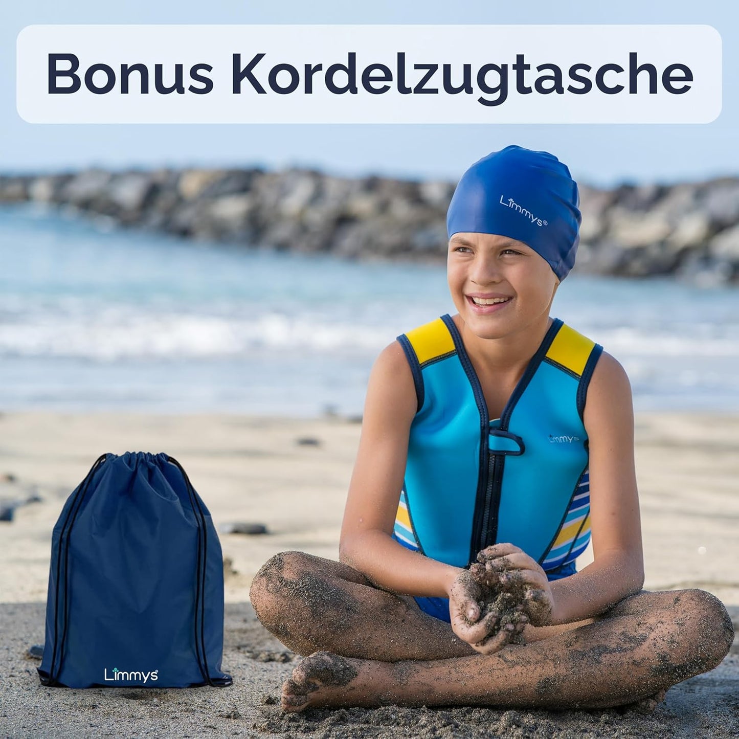 Limmys Premium Schwimmweste Für Kinder – Moderne Schwimmhilfe Für Jungen, Mädchen Und Kleinkinder – Mit Praktischer Tragetasche
