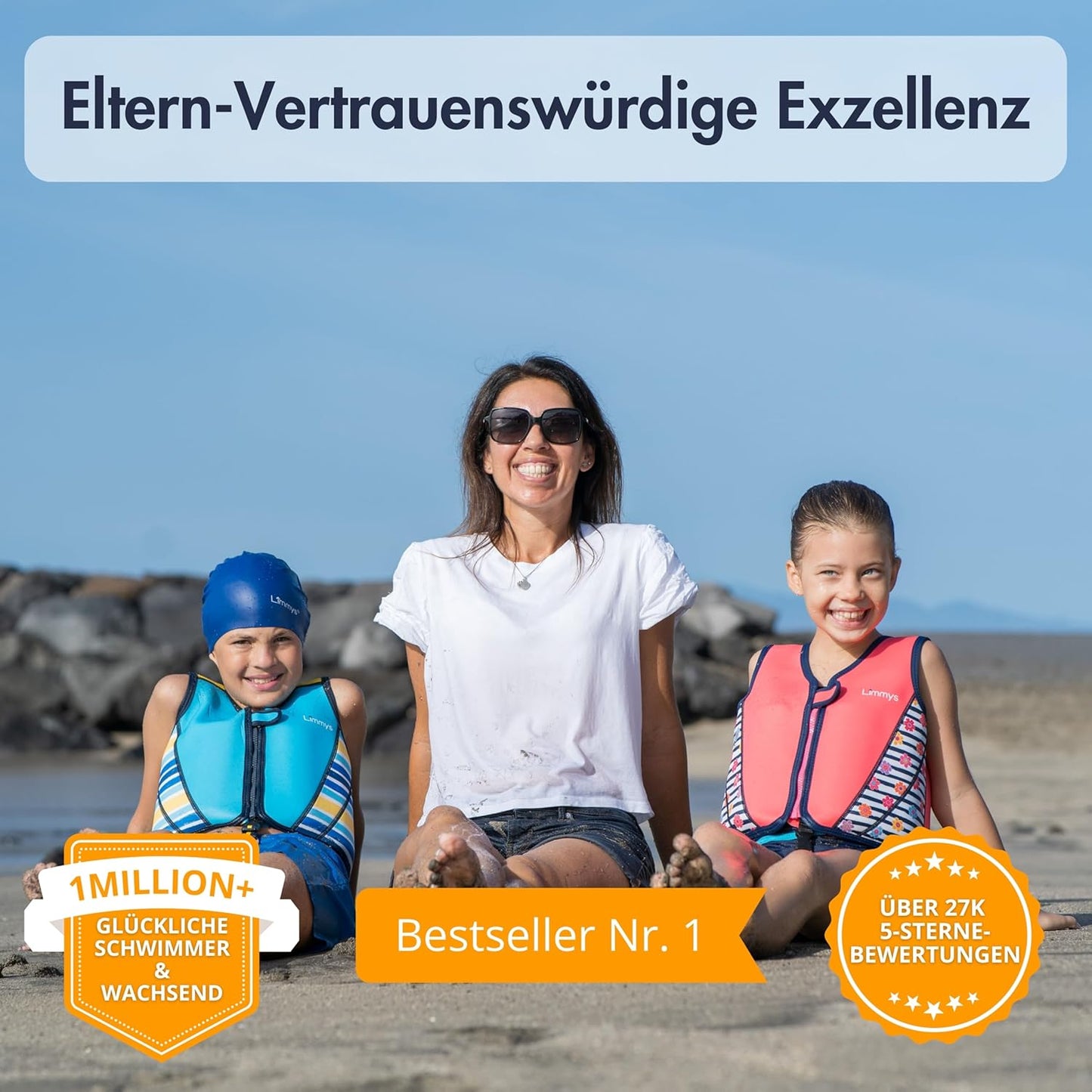 Limmys Premium Schwimmweste Für Kinder – Moderne Schwimmhilfe Für Jungen, Mädchen Und Kleinkinder – Mit Praktischer Tragetasche