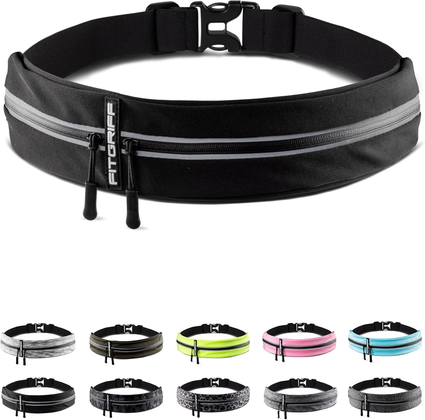 Fitgriff® Laufgürtel Für Handy - Lauftasche Jogging, Hüfttasche, Sportgürtel, Running Belt Zum Joggen, Laufen, Sport, Fitness - Passend Für Alle Smartphones